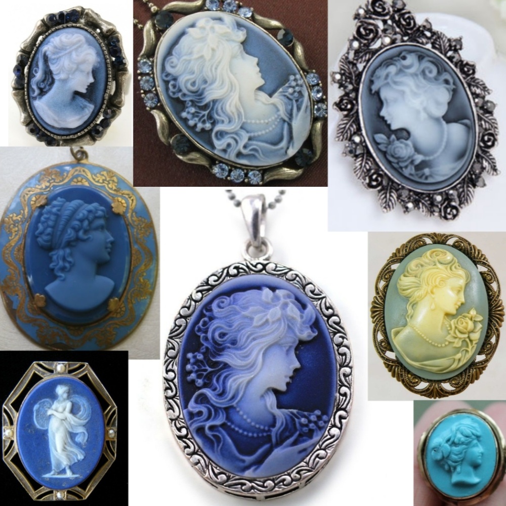 Hard Enamel Flora Cameo Lapel Pin Brooch - Picture 6 of 6